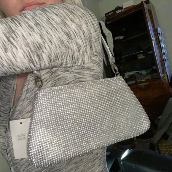 Rhinestone Detail Clutch Bag - Picture 5 of 7